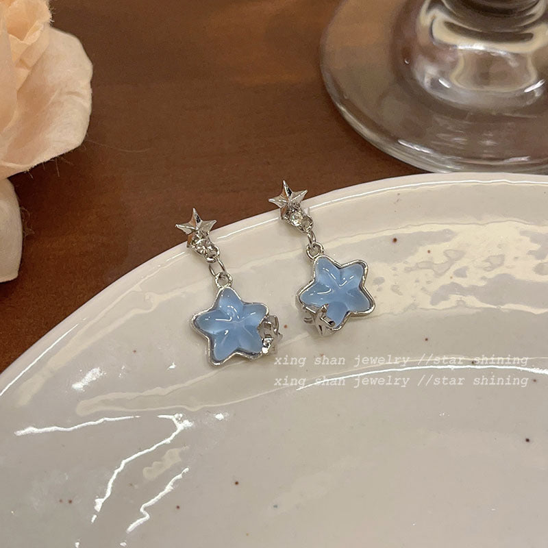 Wholesale Clear Star Alloy Earrings
